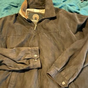 Weatherproof Mens Jacket L Large. Triple lining, brown leather look.